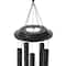 Glitzhome® 38" Matte Black Metal Black Windchime